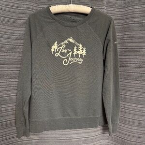 Columbia Grey Cotton Blend Sweatshirt Size Small